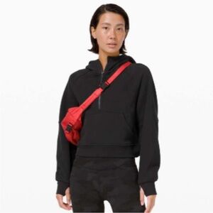 Lululemon Athletica Black Scuba Oversized 1/2 Zip Hoodie Size XS/S